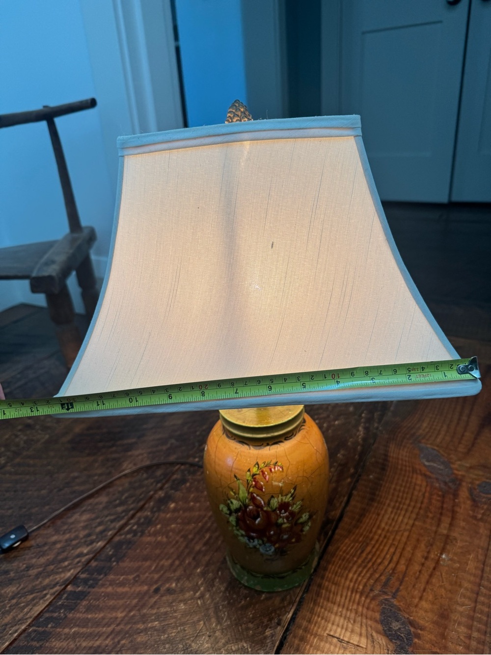 Vintage Hand-painted Lamp - Picture 7 of 7